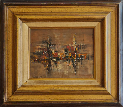 EFRAIM MODZELEWICH - Technique: OIL ON WOOD Size: 21x24