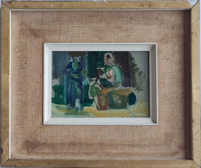 MOSHE ROSENTHALIS - Technique: OIL ON CARDBOARD Size: 12x17