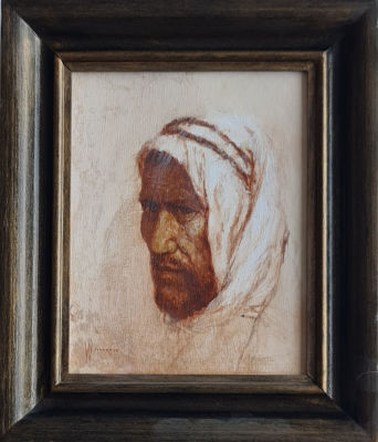 WILIAM WEINTRAUB - Technique: OIL ON ARTIST BOARD Size: 18x23