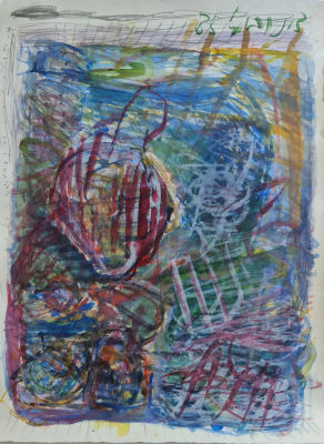 PINCHUS ZINOWITZ - Technique: WATERCOLOR Size: 100x70