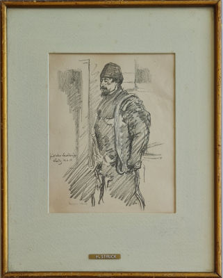 HERMAN STRUCK - Technique: CHARCOAL Size: 22x18 Date: 1915