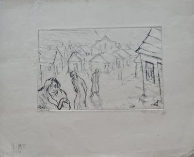 JACOB STEINHART - Technique: ETCHING Size: 23x28 Date: 1921