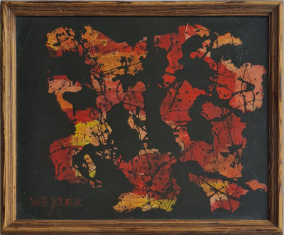 JACOB WEXLER - Technique: OIL ON PAPER/CARDBOARD Size: 29x35