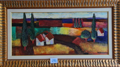 MICHAEL KREZNER - Technique: OIL ON CANVAS Size: 45x100