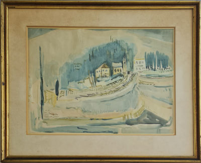 YOSEF KOSSONOGI - Technique: WATERCOLOR Size: 40x52 Date: 1953