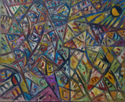 DAVID MESSER - Technique: OIL ON CANVAS Size: 60x73 Date: 1988