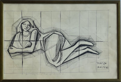 GERSHON KNISPEL - Technique: PEN AND MARKER Size: 32x47