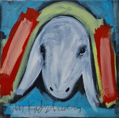 MENASHE KADISHMAN - Technique: ACRYLIC ON CANVAS Size: 25x25