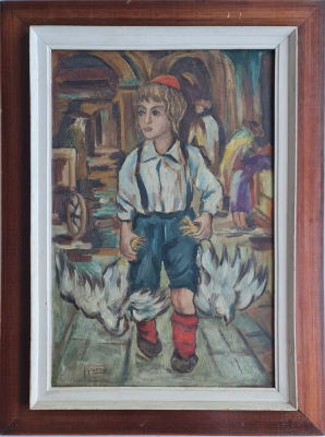 SAUL RASKIN - Technique: OIL ON CANVAS Size: 71x45