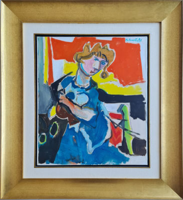 MOSHE ROSENTHALIS - Technique: OIL ON CANVAS Size: 62x51