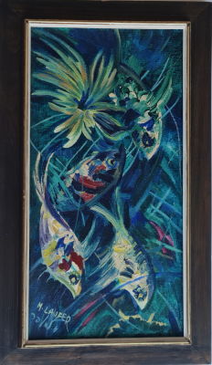 MILIA LAUFER - Technique: OIL ON CANVAS Size: 68x34