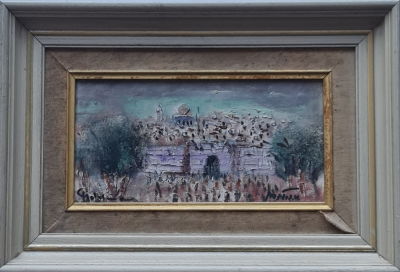 ALBERT GOLDMAN - Technique: OIL ON ARTIST BOARD Size: 16x31