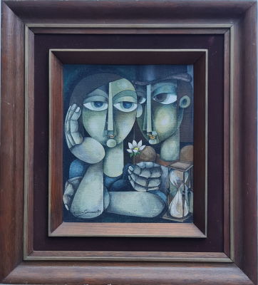 OSCAR COHEN - Technique: OIL ON CANVAS BOARD Size: 30X25