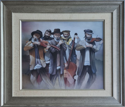 LINNETE RAZON - Technique: OIL ON MAZONITE Size: 47X53