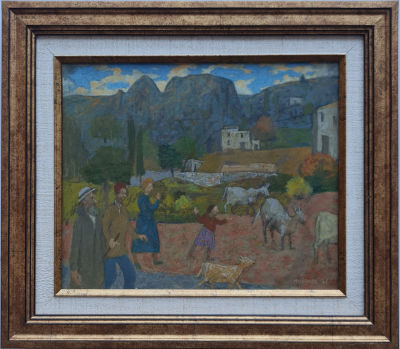 GREGUAR MICHONZE - Technique: OIL ON PAPER ATTACHED TO CANVAS 
Size: 22x27