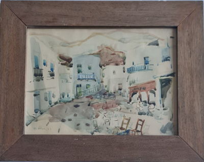 ROBERT BASER - Technique: WATERCOLOR 
Size: 25x35
