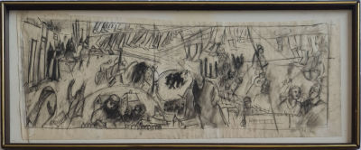 MOSHE ROSENTHALIS - Technique: DRAWING 
Size: 67X25