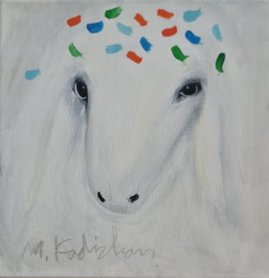 MENASHE KADISHMAN - Technique: ACRYLIC ON CANVAS 
Size: 30X30