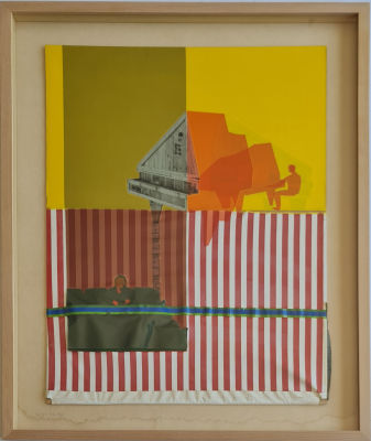 MICHAEL DRUKS - Technique: ASSEMBLAGE 
Size: 83x61 
Date: 1971