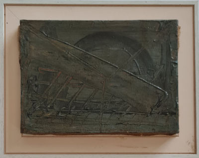 MOSHE KUPFERMAN - Technique: OIL ON CANVAS 
Size: 13.5X18.5 
Date: 1977