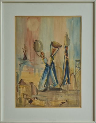YOSEF KOSSONOGI - Technique: WATERCOLOR Size: 48x34