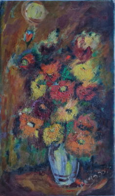 BRACHA BENJAMINI - Technique: OIL ON CANVAS Size: 56X33
