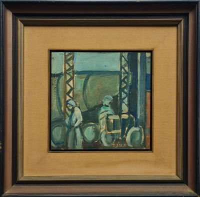 AHARON GILADI - Technique: OIL ON ARTIST BOARD Size: 26x26