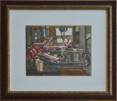 AHARON GILADI - Technique: WATERCOLOR Size: 21x27