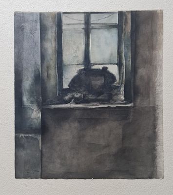 RAANAN LEVY - Technique: GOUACHE ON CARDBOARD Size: 57x51 Date: 1981