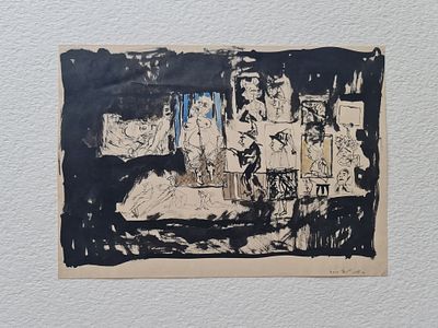 RAANAN LEVY - Technique: MIX MEDIA Size: 23x31 Date: 1975