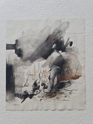 RAANAN LEVY - Technique: CHARCOAL Size: 28x25 Date: 1978