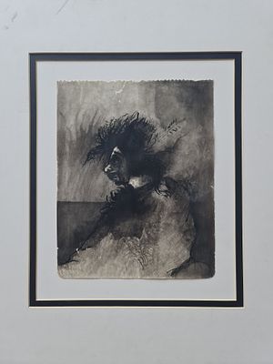 RAANAN LEVY - Technique: GOUACHE AND INK Size: 26x21 Date: 1976