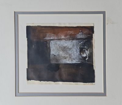 RAANAN LEVY - Technique: GOUACHE AND PASTEL Size: 21x19 Date: 1977