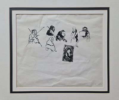 RAANAN LEVY - Technique: INK Size: 31x36 Date: 1975