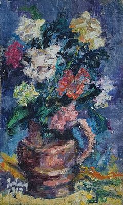 YEHUDA RODAN - 
* . 
. Technique: OIL ON CANVAS ON BOARD Size: 25X15