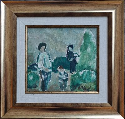 AHARON GILADI - 
* . 
. Technique: OIL ON ARTIST BOARD Size: 19X21