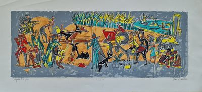 MARCEL JANCO - 
* . 
. Technique: LITHO SIGNED BY HAND Size: 35X76