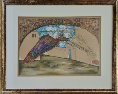 DAVID MESHULAM - 
* . 
. Technique: PASTEL AND PENCIL Size: 51X37