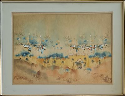 EDUARD BEN AVRAHAM - 
* . 
. Technique: WATERCOLOR AND INK Size: 48X68