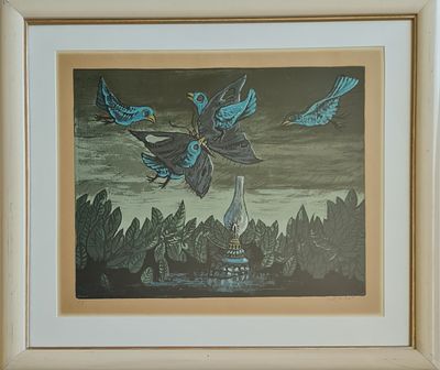 YOSL BERGNER - 
* . 
. Technique: LITHO A.P SIGNED BY HAND Size: 43X50