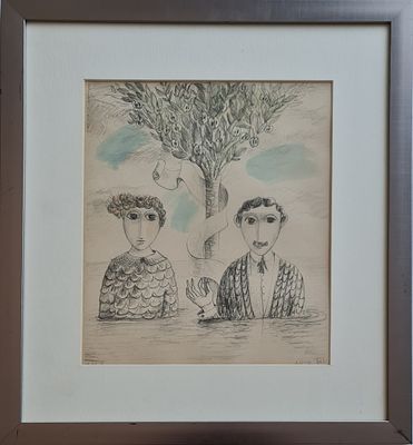 YOSL BERGNER - 
* . 
. Technique: MIX TECHNIQUE OVER LITHO Size: 35X30