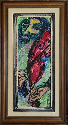 MOSHE BERNSTEIN - 
* . 
. Technique: PASTEL Size: 23X60