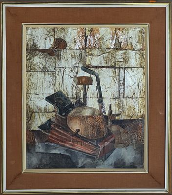 SAMI ZILKHA - 
* . 
. Technique: OIL ON CANVAS Size: 60X50 Date: 1972