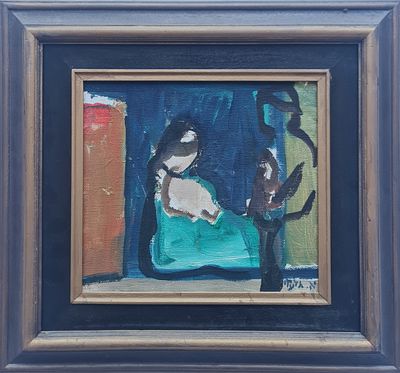 AHARON GILADI - Technique: OIL ON ARTIST BOARD Size: 24X27