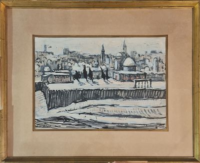 YEHUDA WALLERSTEINER - Technique: ACRYLIC ON PAPER BOARD Size: 35x50