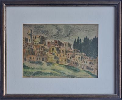 SHLOMO YEHUDIAN - Technique: WATERCOLOR Size: 21X30 Date: 1969