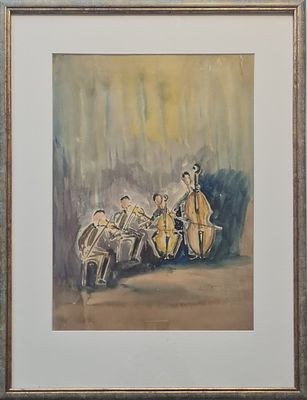 YOSSEF KOSSONOGI - Technique: WATERCOLOR Size: 47x34