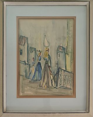 YOSSEF KOSSONOGI - Technique: WATERCOLOR Size: 48x33