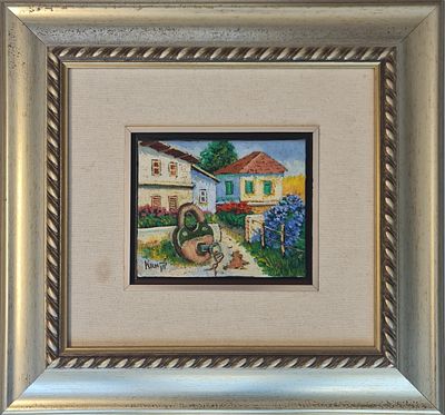 ZEEV KUN - Technique: OIL ON CANVAS Size: 13X16