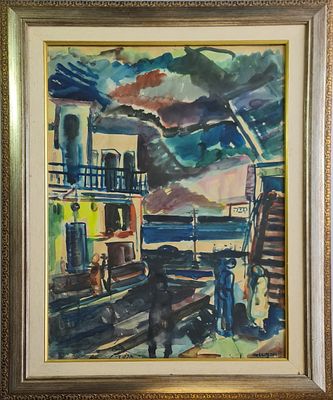 AHARON GILADI - Technique: WATERCOLOR Size: 98X68